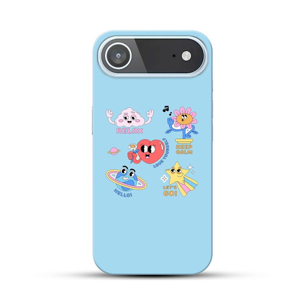 かわいいキャラクターの群れ iPhone Airオリジナルハードケース