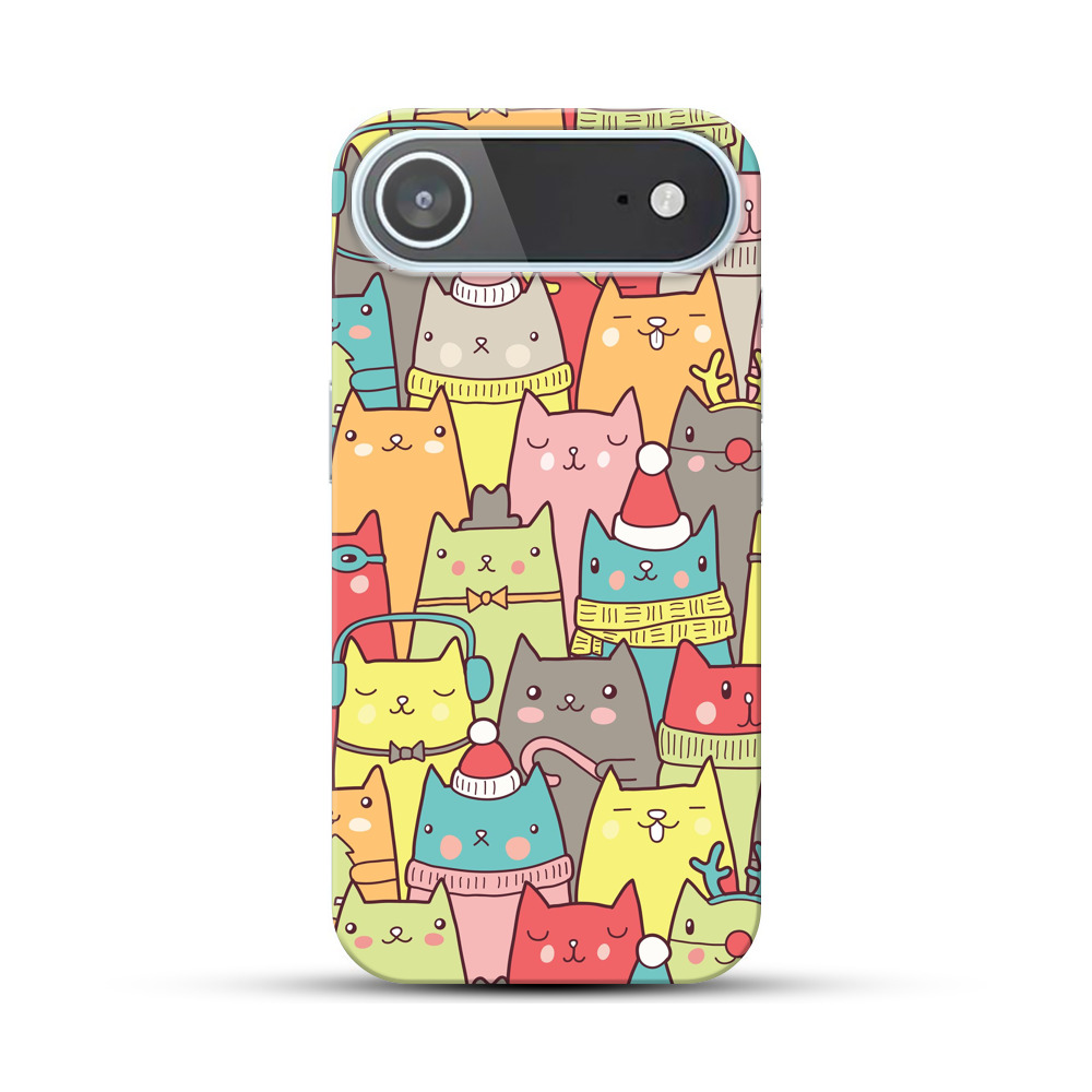 かわいい猫たちのパターン iPhone Airオリジナルハードケース