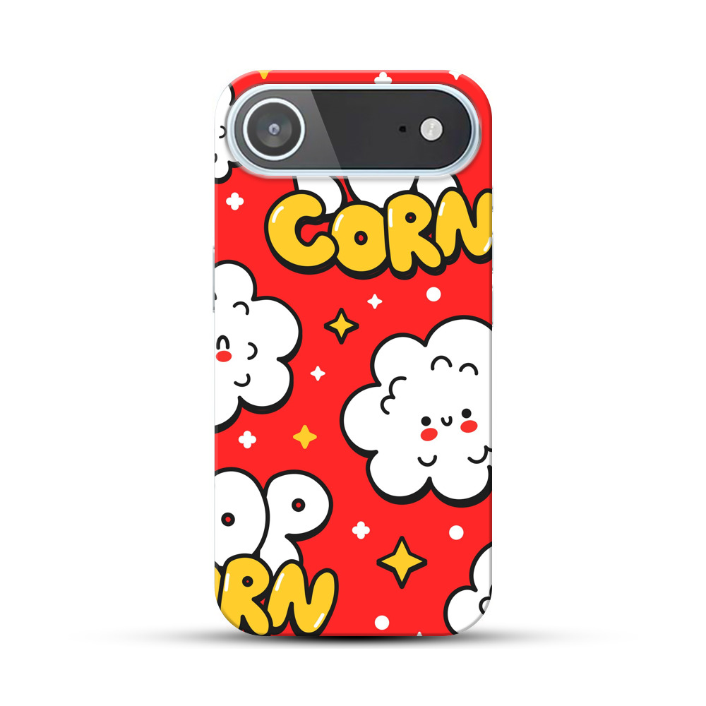 かわいいポップコーンのパターン iPhone Airオリジナルハードケース