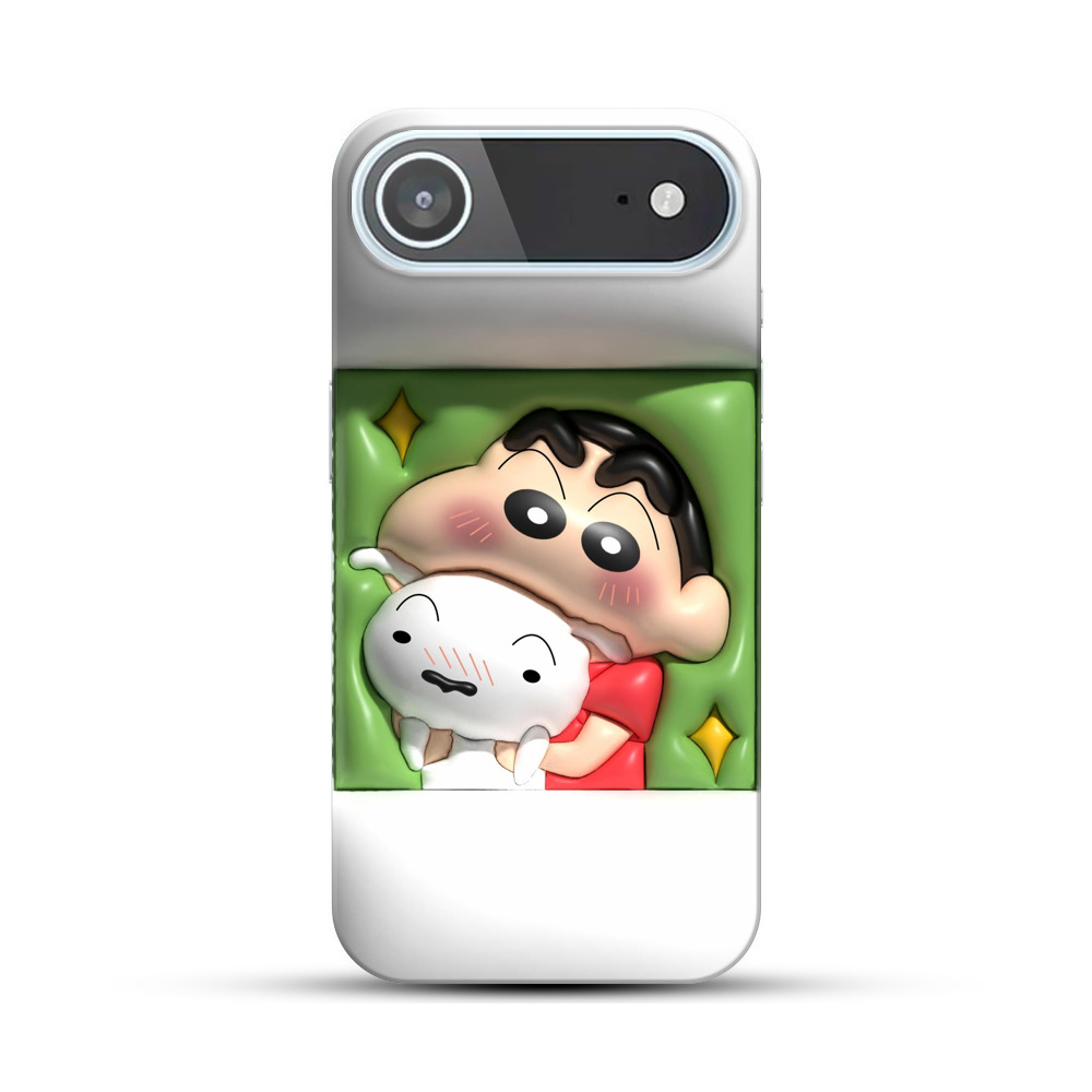 子供と犬の抱擁 iPhone Airオリジナルハードケース