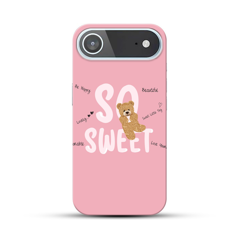 かわいいテディベアとスウィートメッセージ iPhone Airオリジナルハードケース