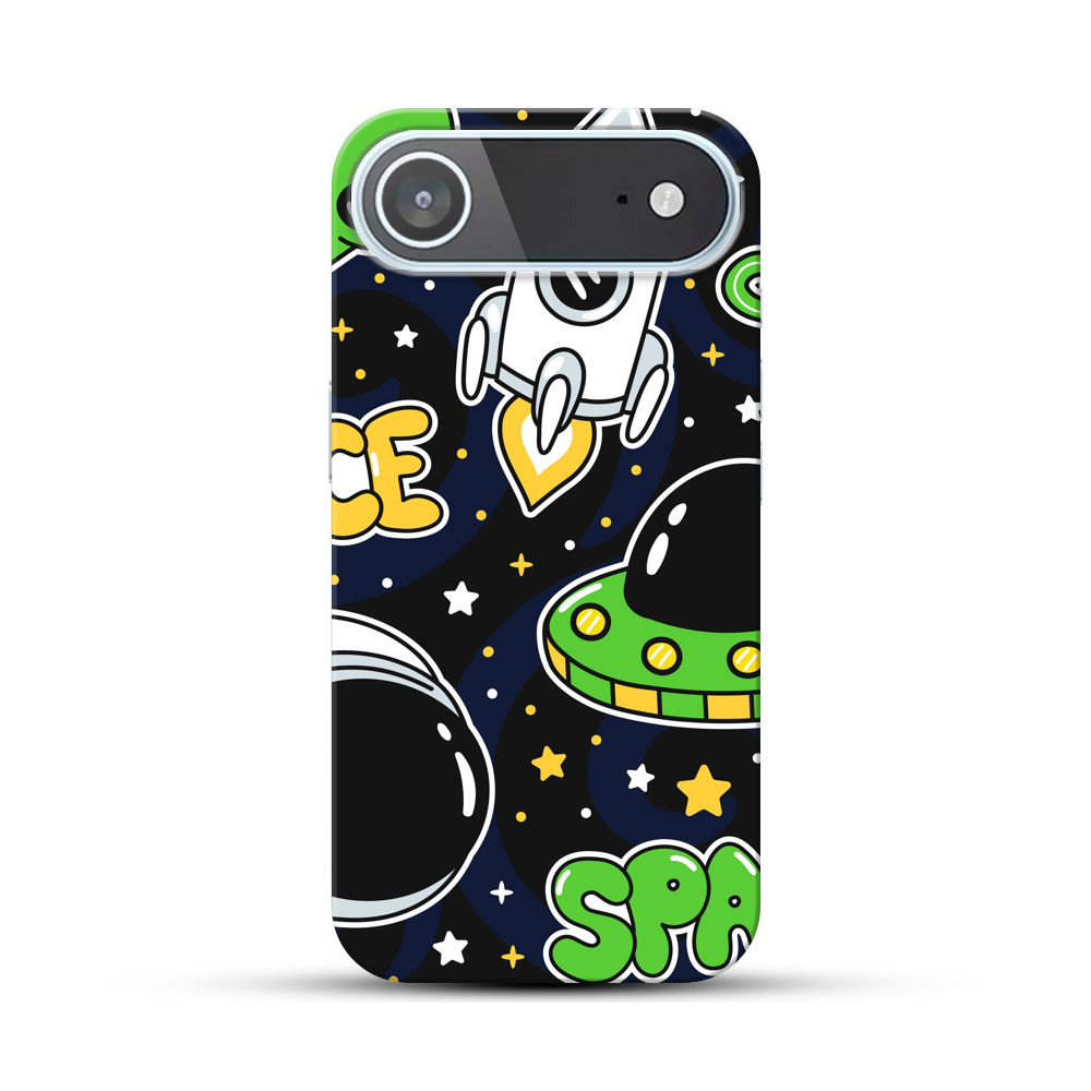 かわいい宇宙と宇宙人のイラスト iPhone Airオリジナルハードケース