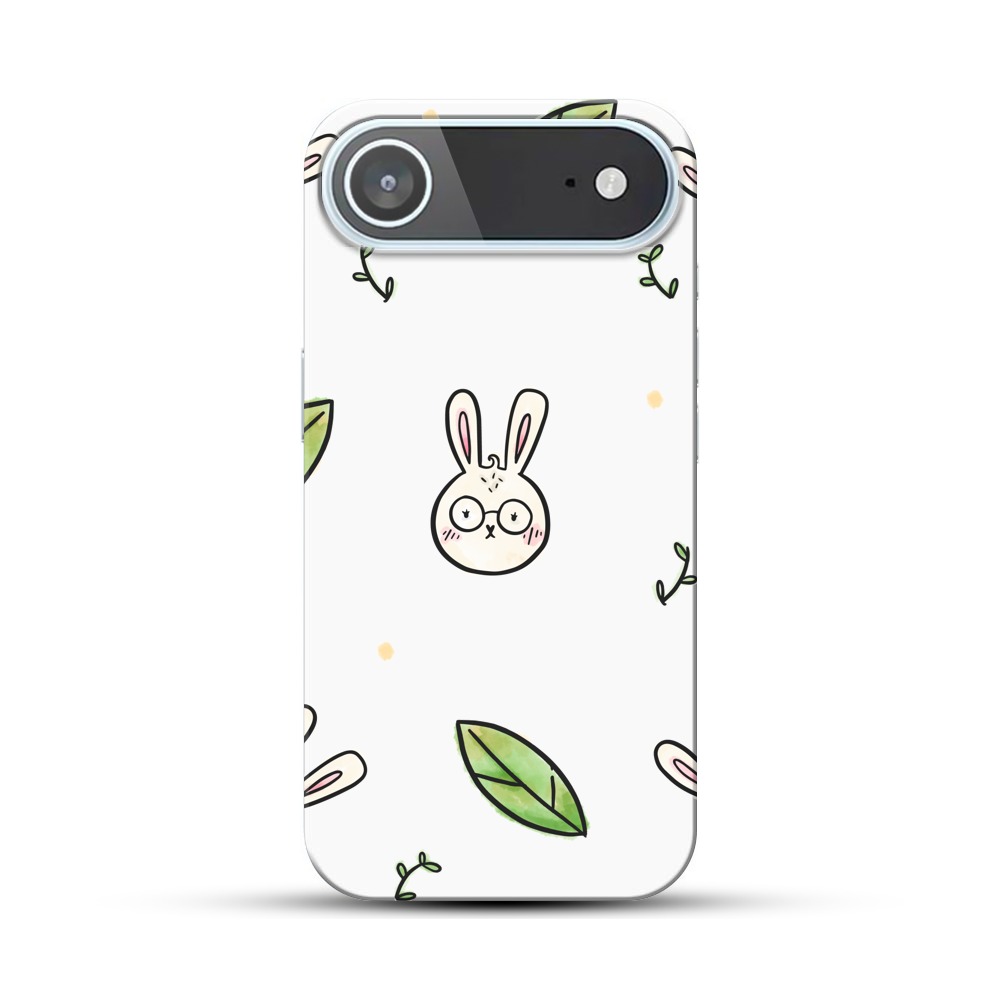 かわいいウサギと葉っぱ iPhone Airオリジナルハードケース