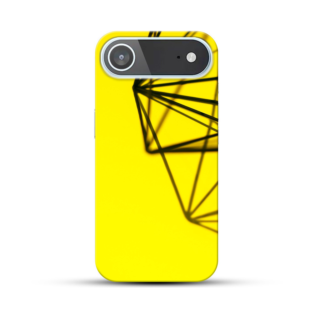 幾何学的な影と黄色 iPhone Airオリジナルハードケース