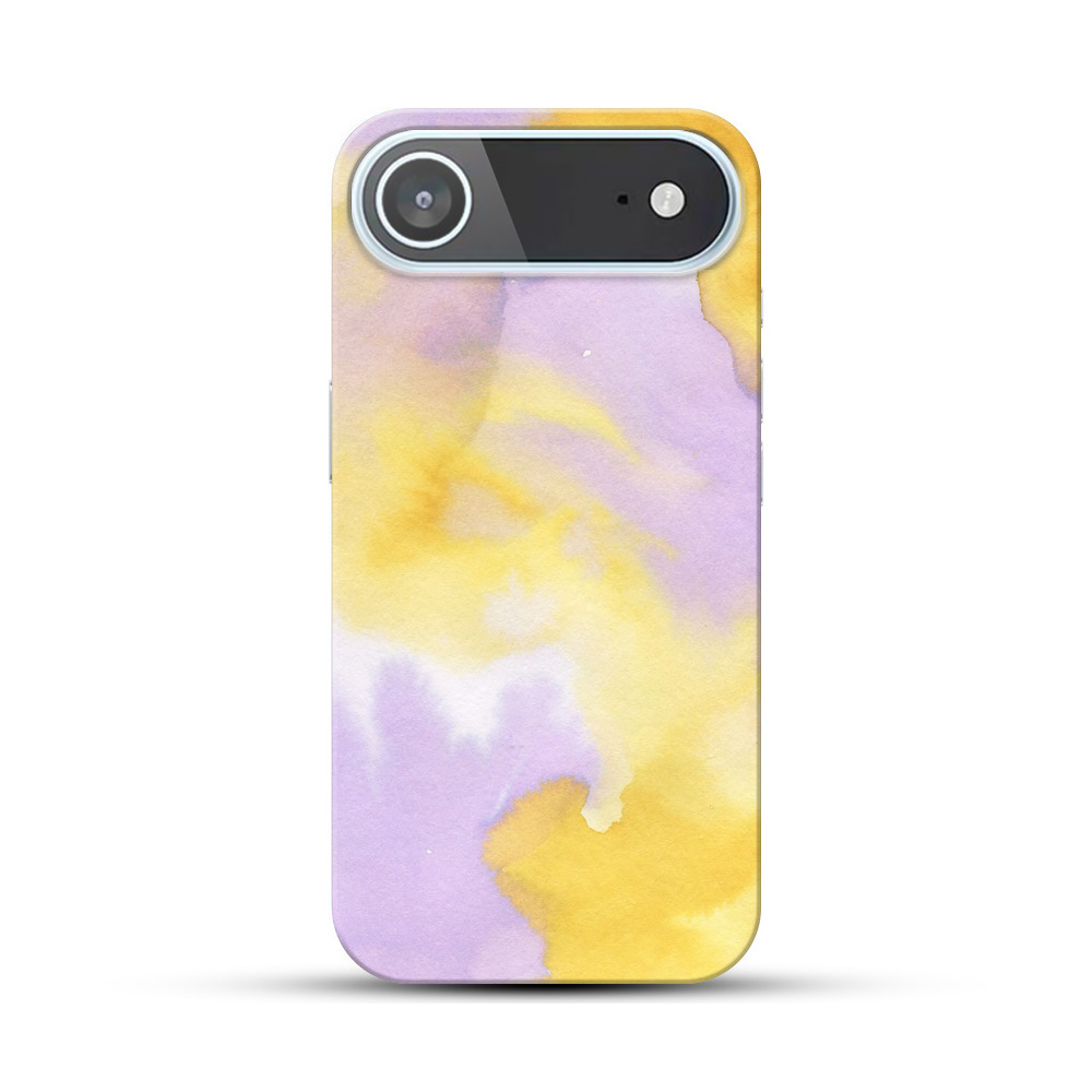 黄色と紫の水彩グラデーション iPhone Airオリジナルハードケース