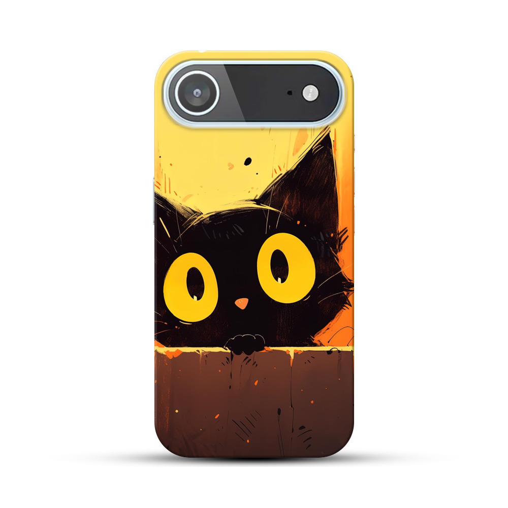 黒猫のイラスト iPhone Airオリジナルハードケース