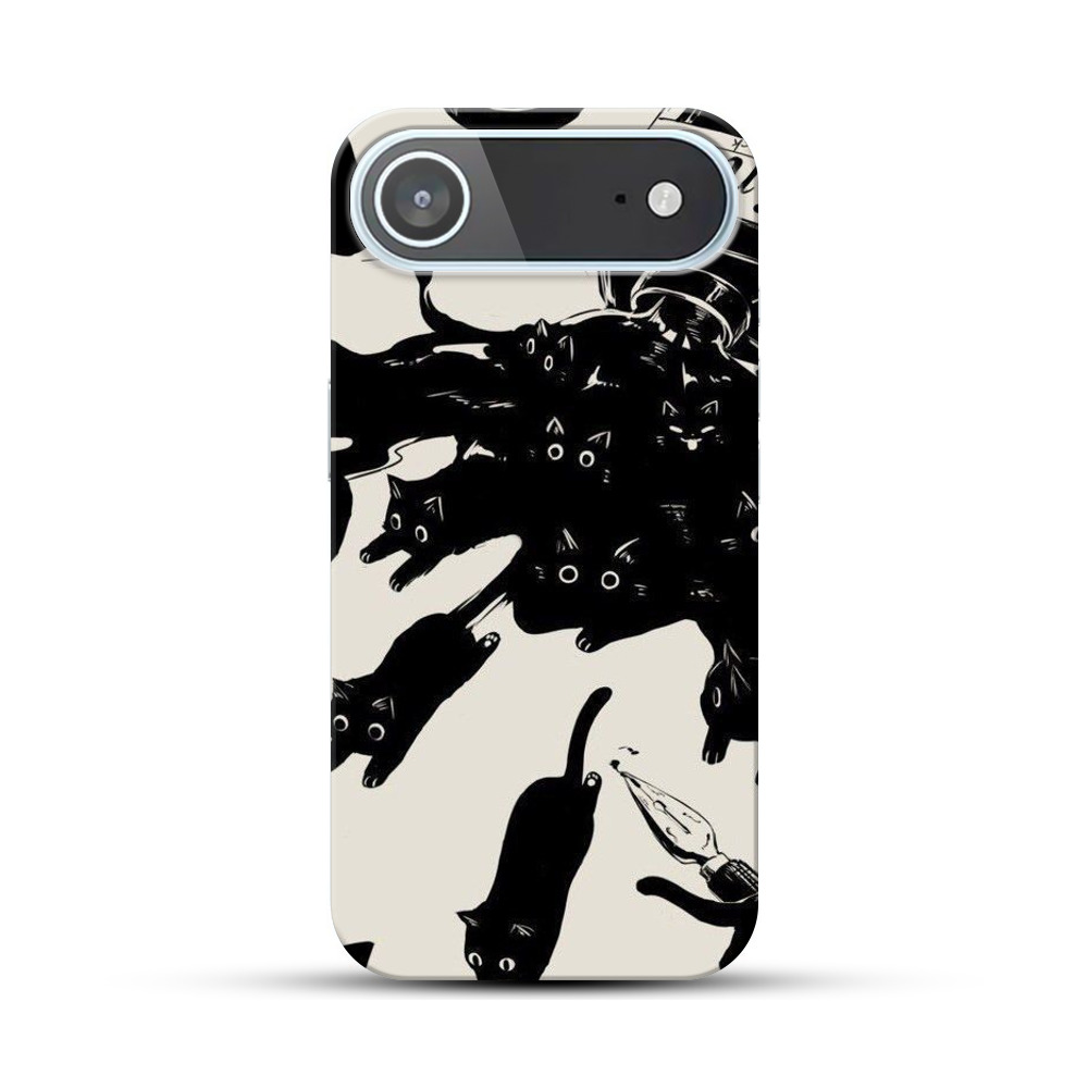 黒猫たちの集まり iPhone Airオリジナルハードケース