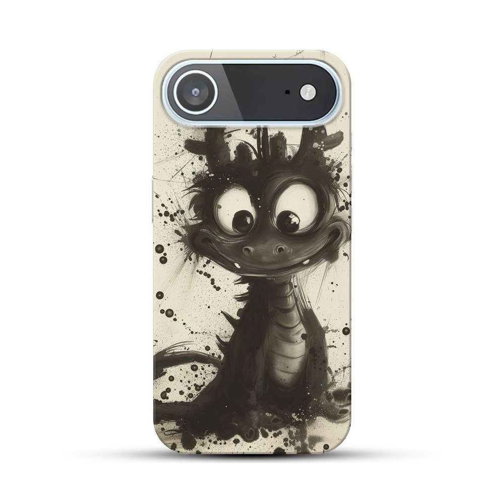 かわいい黒いドラゴン iPhone Airオリジナルハードケース