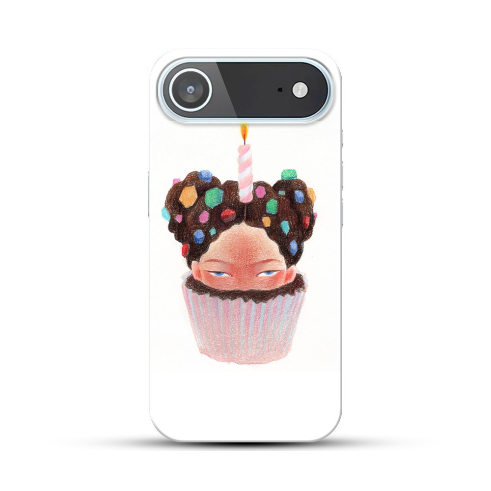 キャンドル付きカップケーキヘッド iPhone Airオリジナルハードケース