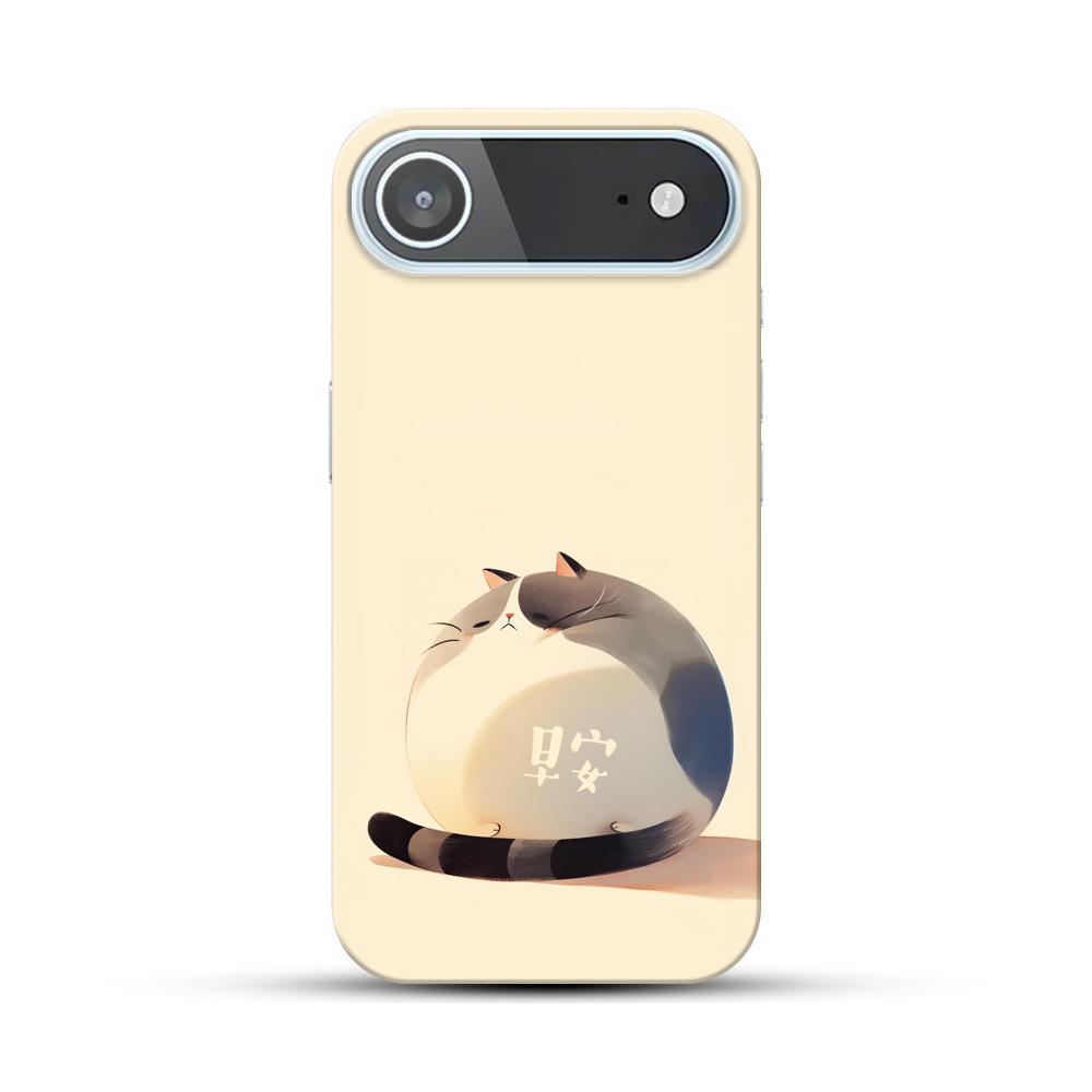 まんまる猫のイラスト iPhone Airオリジナルハードケース