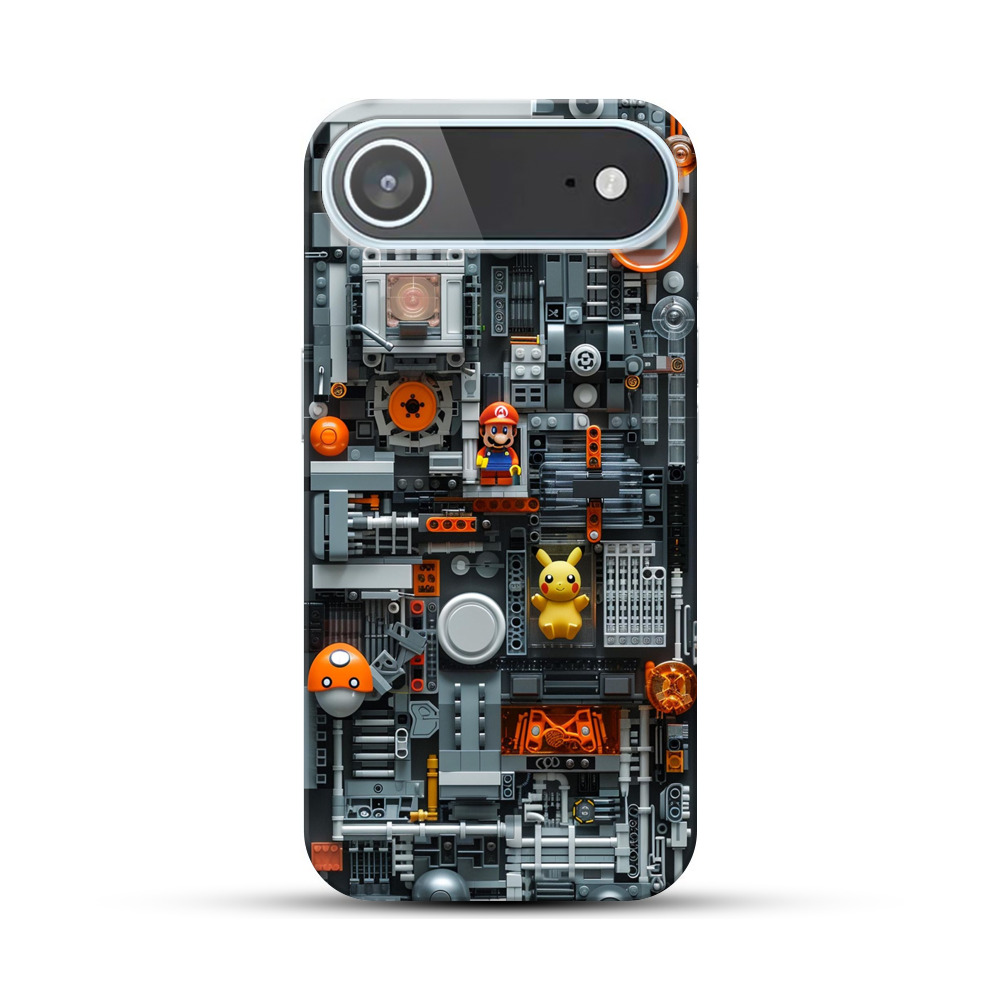 マリオとピカチュウの機械部品 iPhone Airオリジナルハードケース