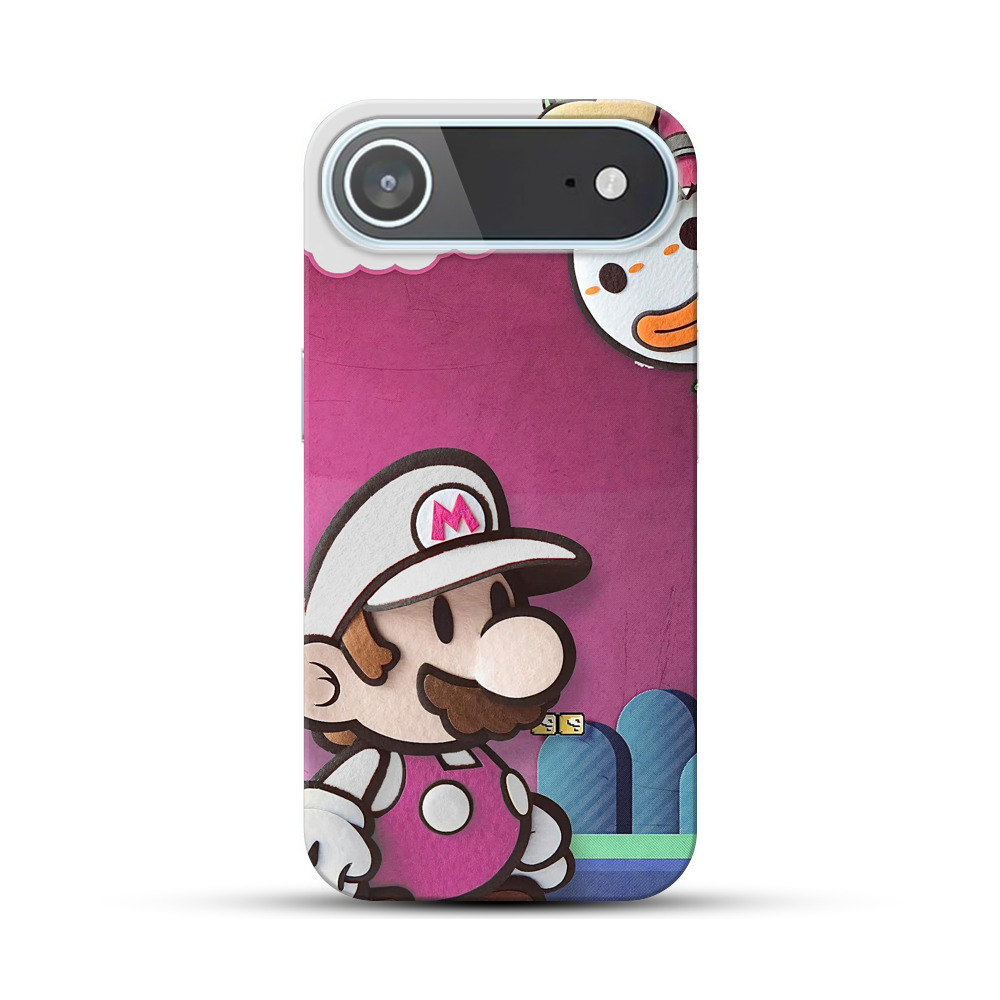 マリオとヨッシーのフェルトアート iPhone Airオリジナルハードケース