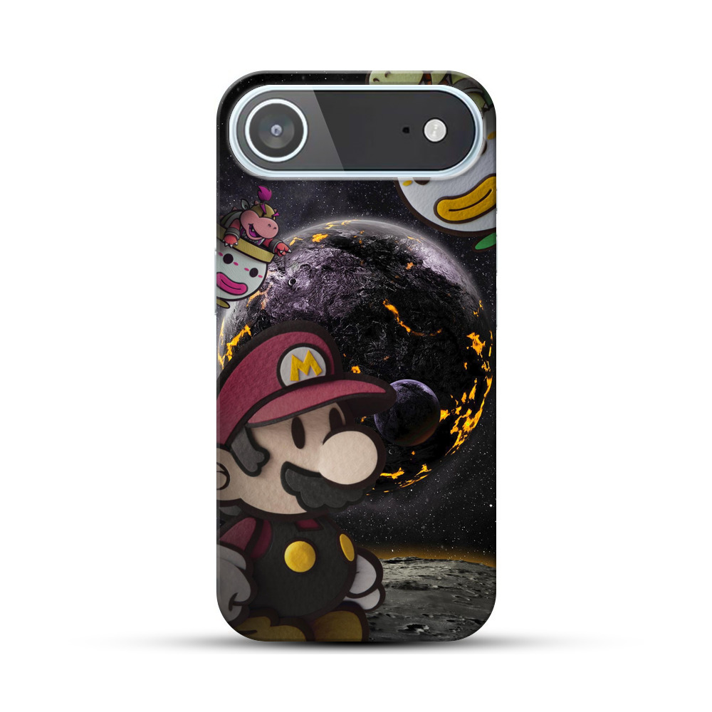 マリオと宇宙背景 iPhone Airオリジナルハードケース