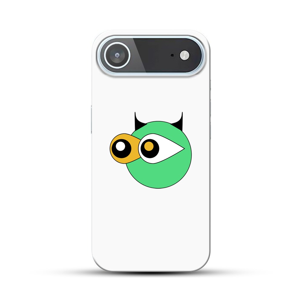目のある緑のキャラクター iPhone Airオリジナルハードケース