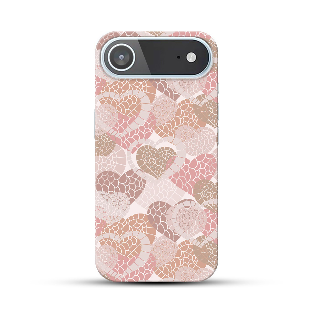 モザイク風ハート模様 iPhone Airオリジナルハードケース