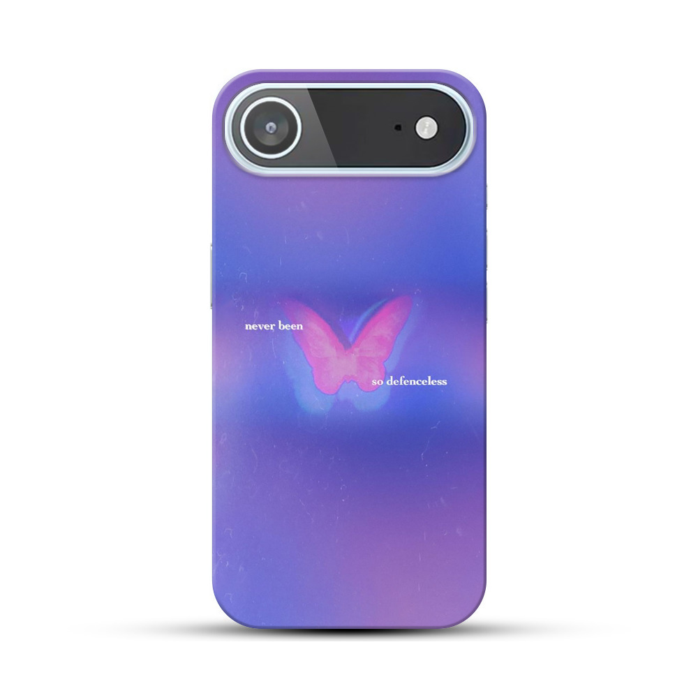 紫色の幻想的な蝶 iPhone Airオリジナルハードケース