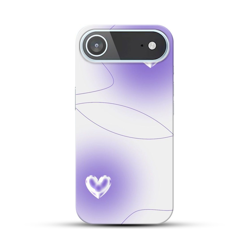 紫色のハート iPhone Airオリジナルハードケース