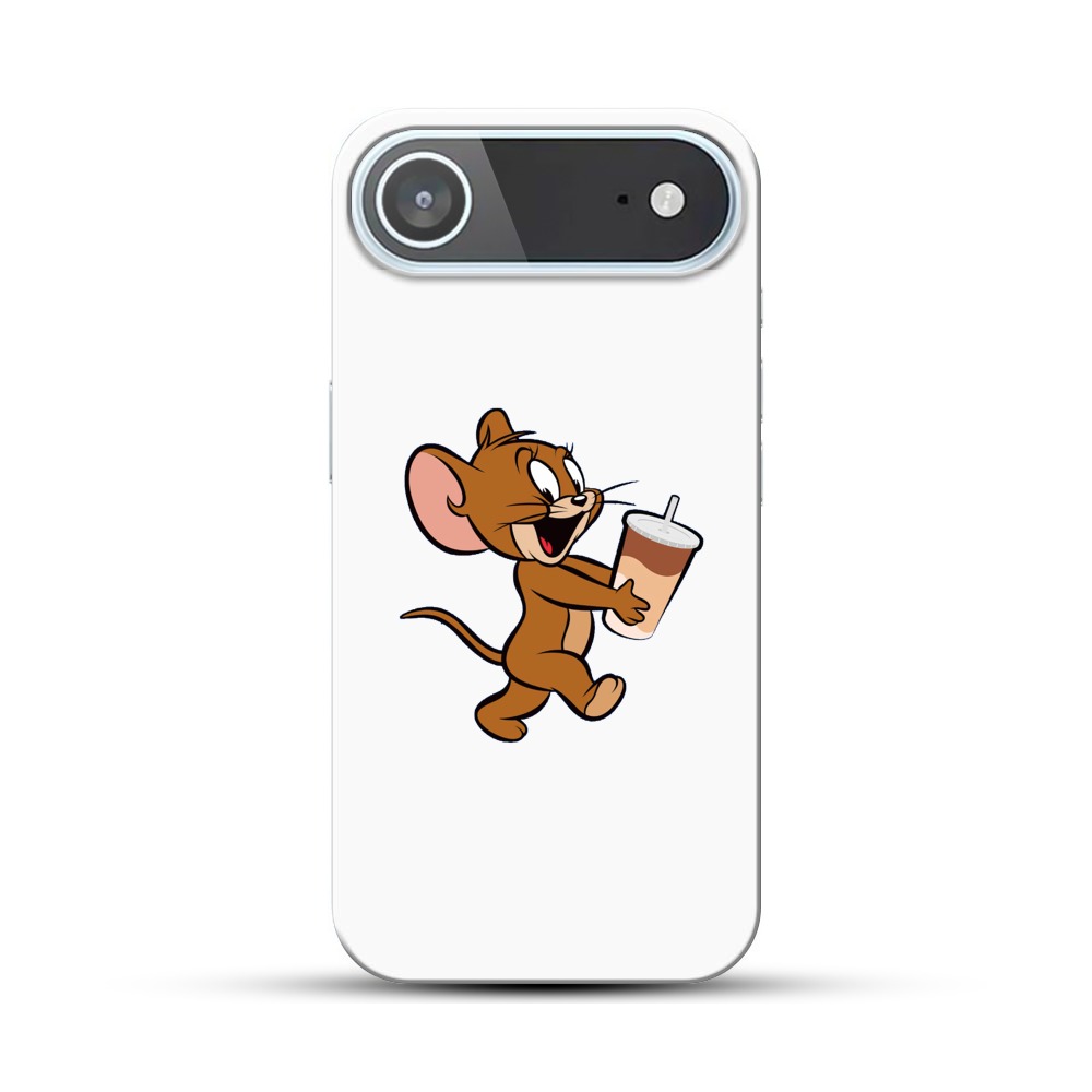 ドリンク持つネズミ iPhone Airオリジナルハードケース