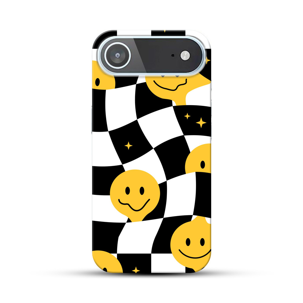 にこにこチェッカーパターン iPhone Airオリジナルハードケース