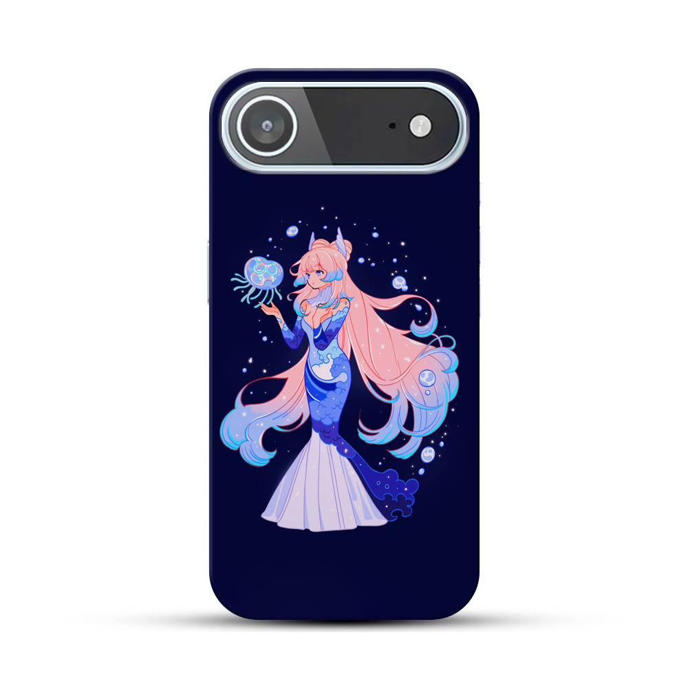 人魚とクラゲの幻想的なイラスト iPhone Airオリジナルハードケース