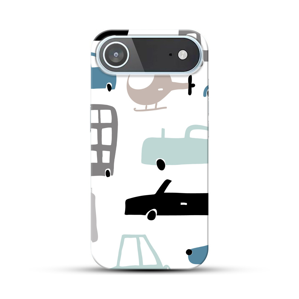 乗り物のパターン iPhone Airオリジナルハードケース