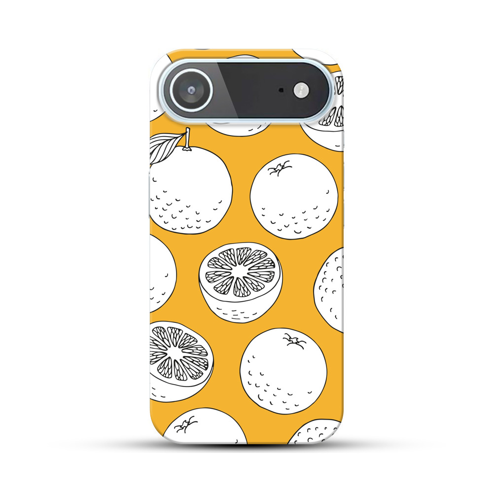 オレンジのパターン iPhone Airオリジナルハードケース