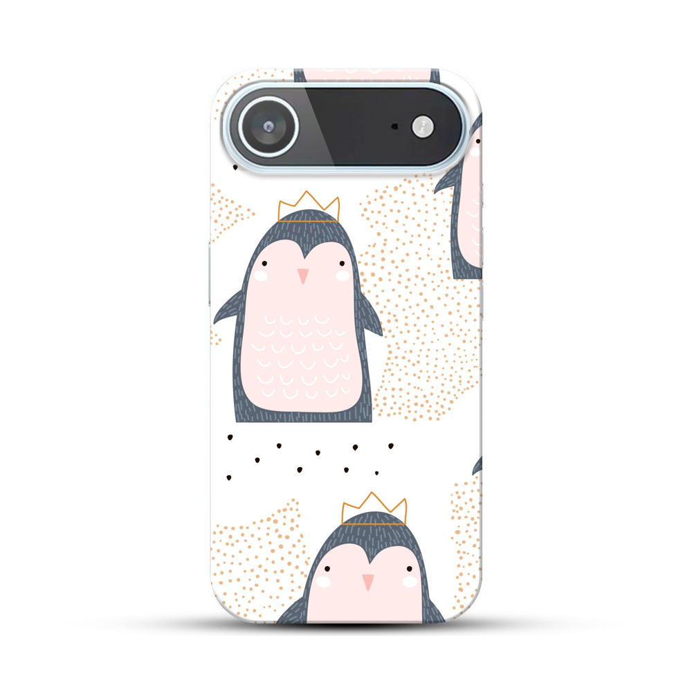 王冠をかぶったペンギンのパターン iPhone Airオリジナルハードケース