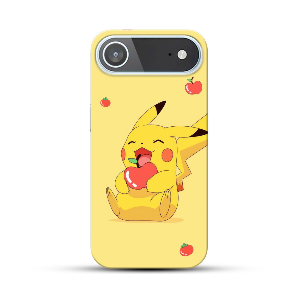 りんごを食べるピカチュウ iPhone Airオリジナルハードケース