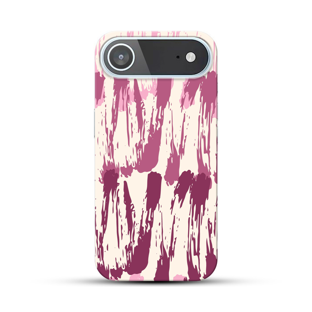 ピンクの抽象ブラシストローク模様 iPhone Airオリジナルハードケース