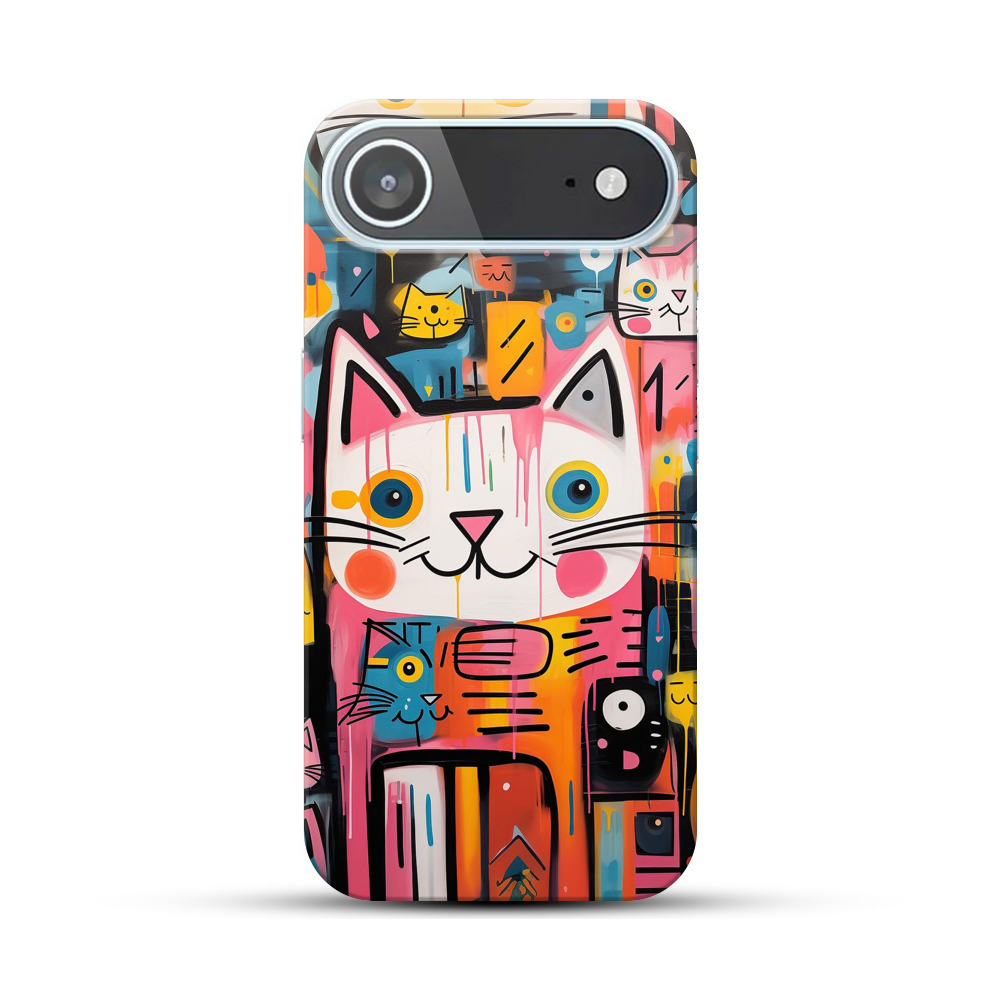 ポップアートの猫 iPhone Airオリジナルハードケース