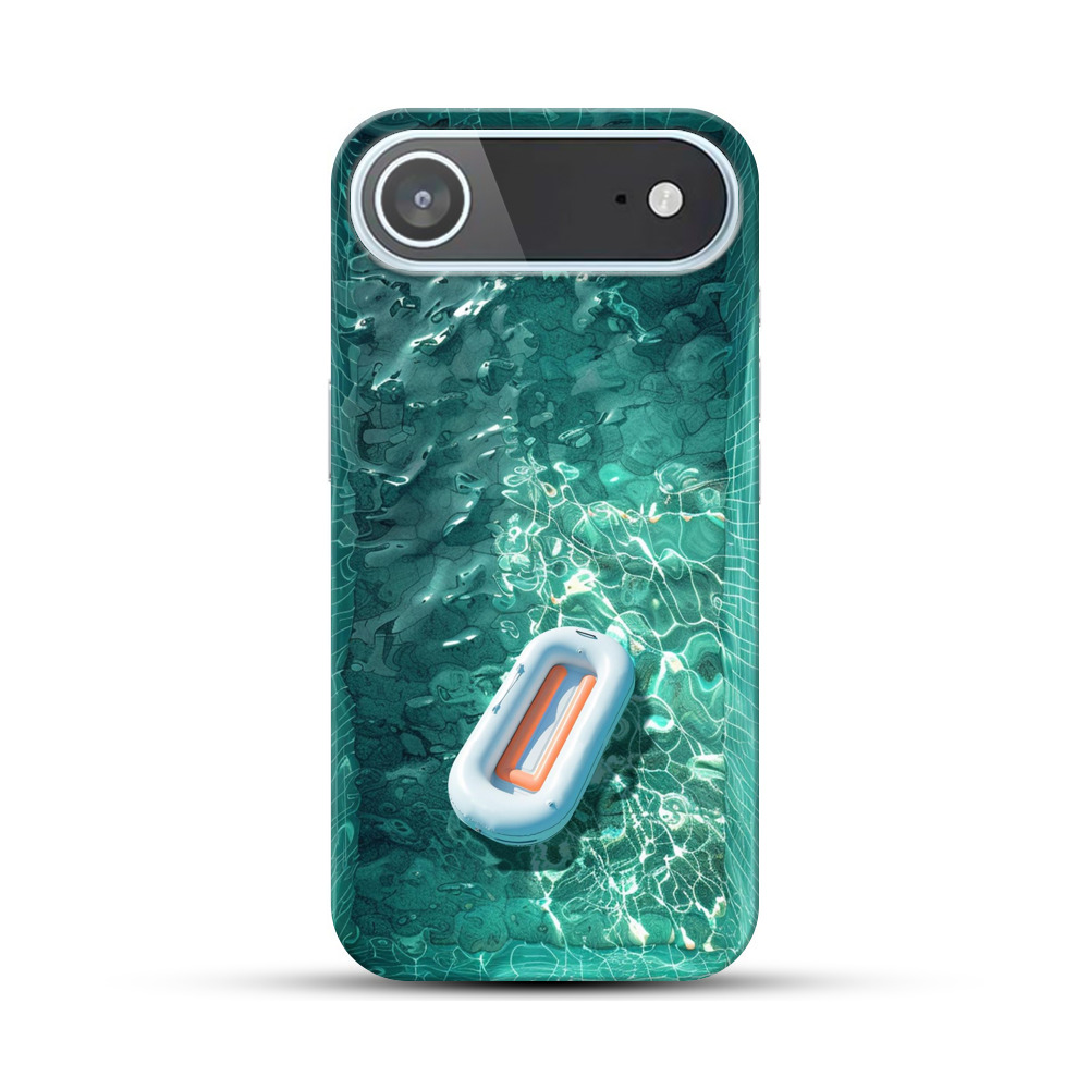 プールの水面の浮き輪 iPhone Airオリジナルハードケース