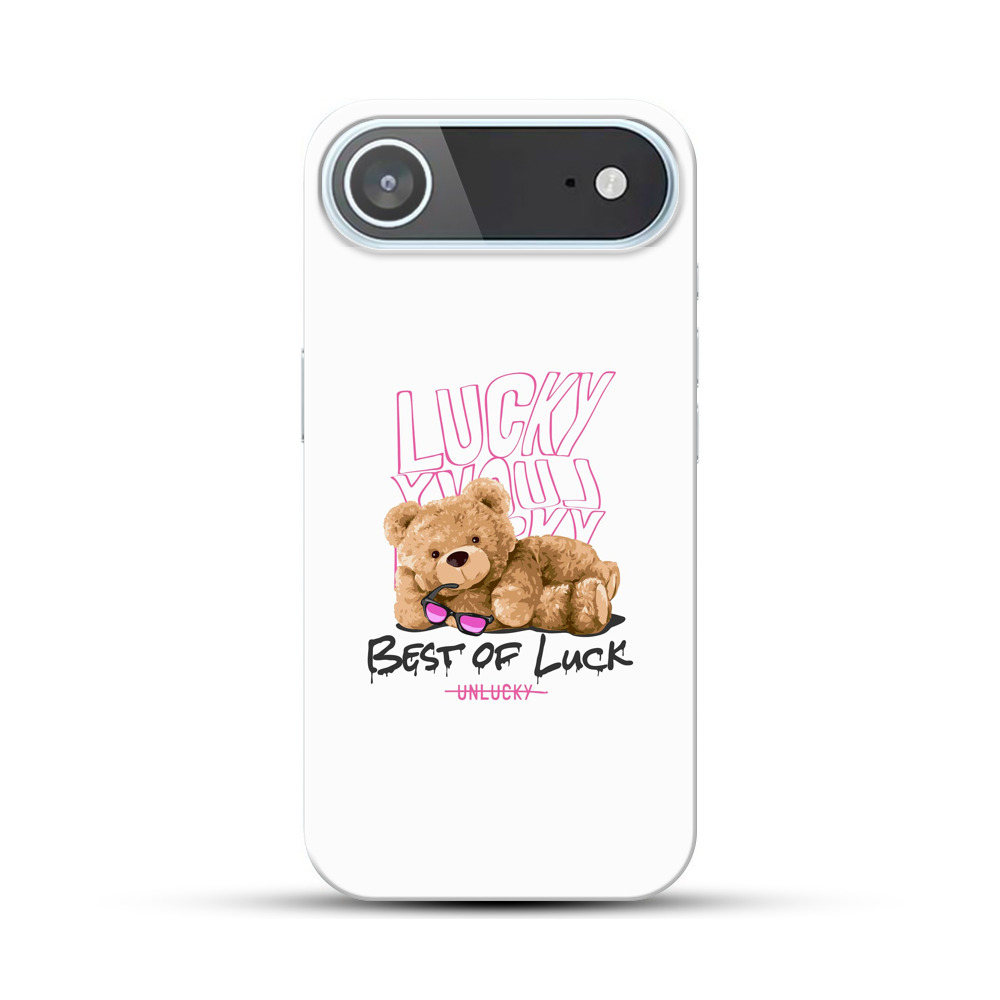 ラッキーなテディベア iPhone Airオリジナルハードケース