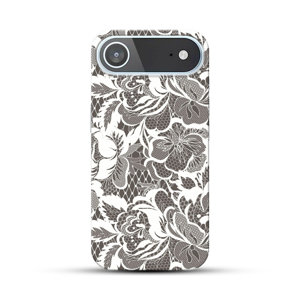 レース風花柄模様 iPhone Airオリジナルハードケース