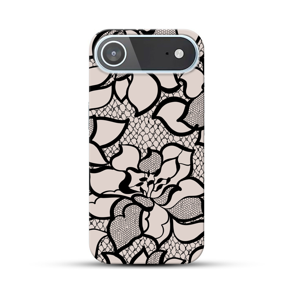 レース柄の花模様 iPhone Airオリジナルハードケース