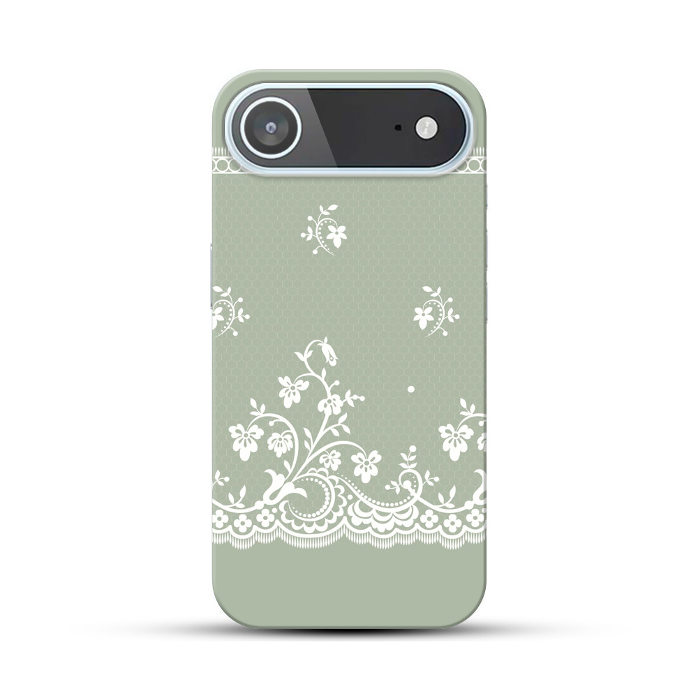 レースの花柄パターン iPhone Airオリジナルハードケース