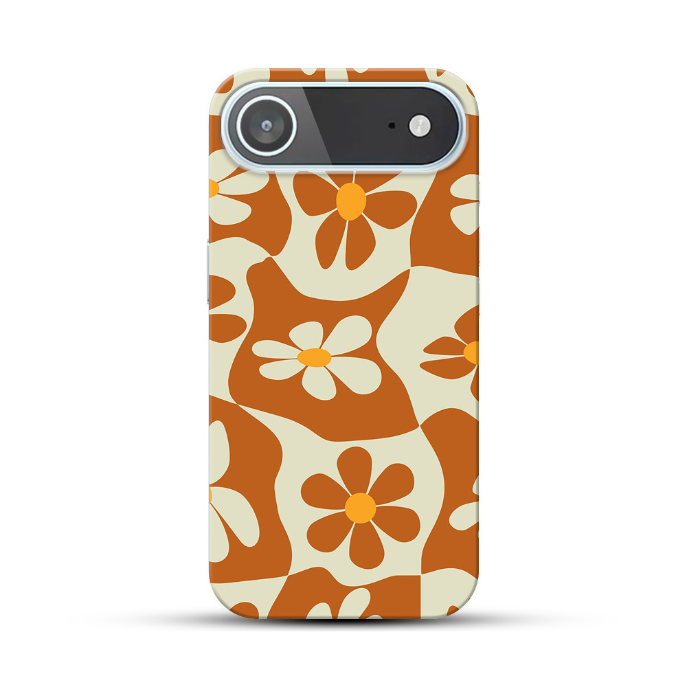 レトロフラワーパターン iPhone Airオリジナルハードケース