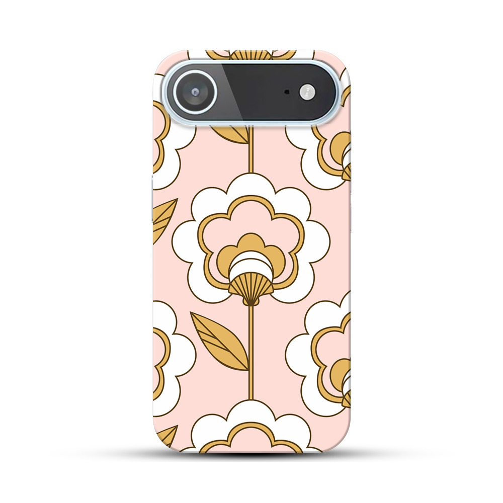 レトロ花柄パターン iPhone Airオリジナルハードケース