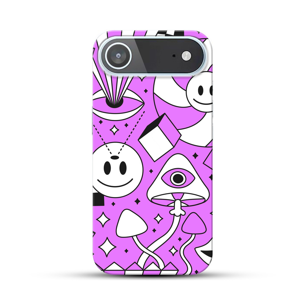 サイケデリックなパターン iPhone Airオリジナルハードケース