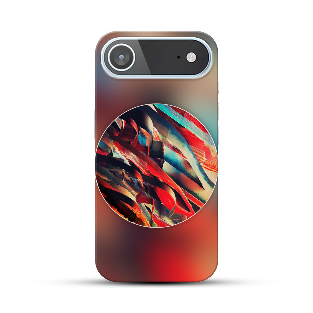 赤と青の抽象幾何学 iPhone Airオリジナルハードケース