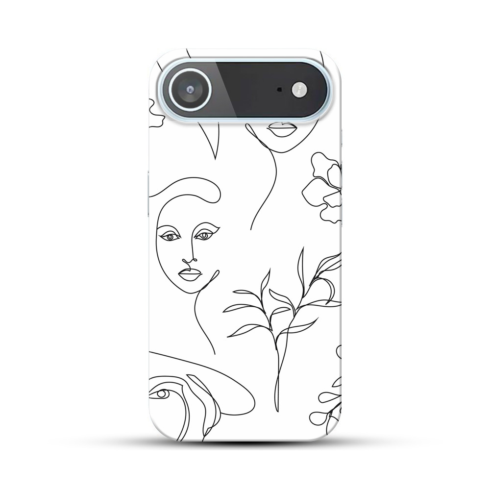 シンプルな線描画の女性と植物 flower-lady シンプルな線描画の女性と植物 flower-lady