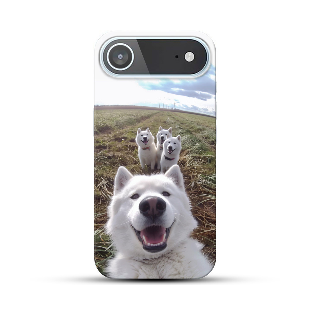 並ぶ白い犬たち iPhone Airオリジナルハードケース