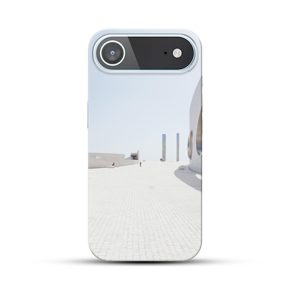 白い近代建築広場 iPhone Airオリジナルハードケース