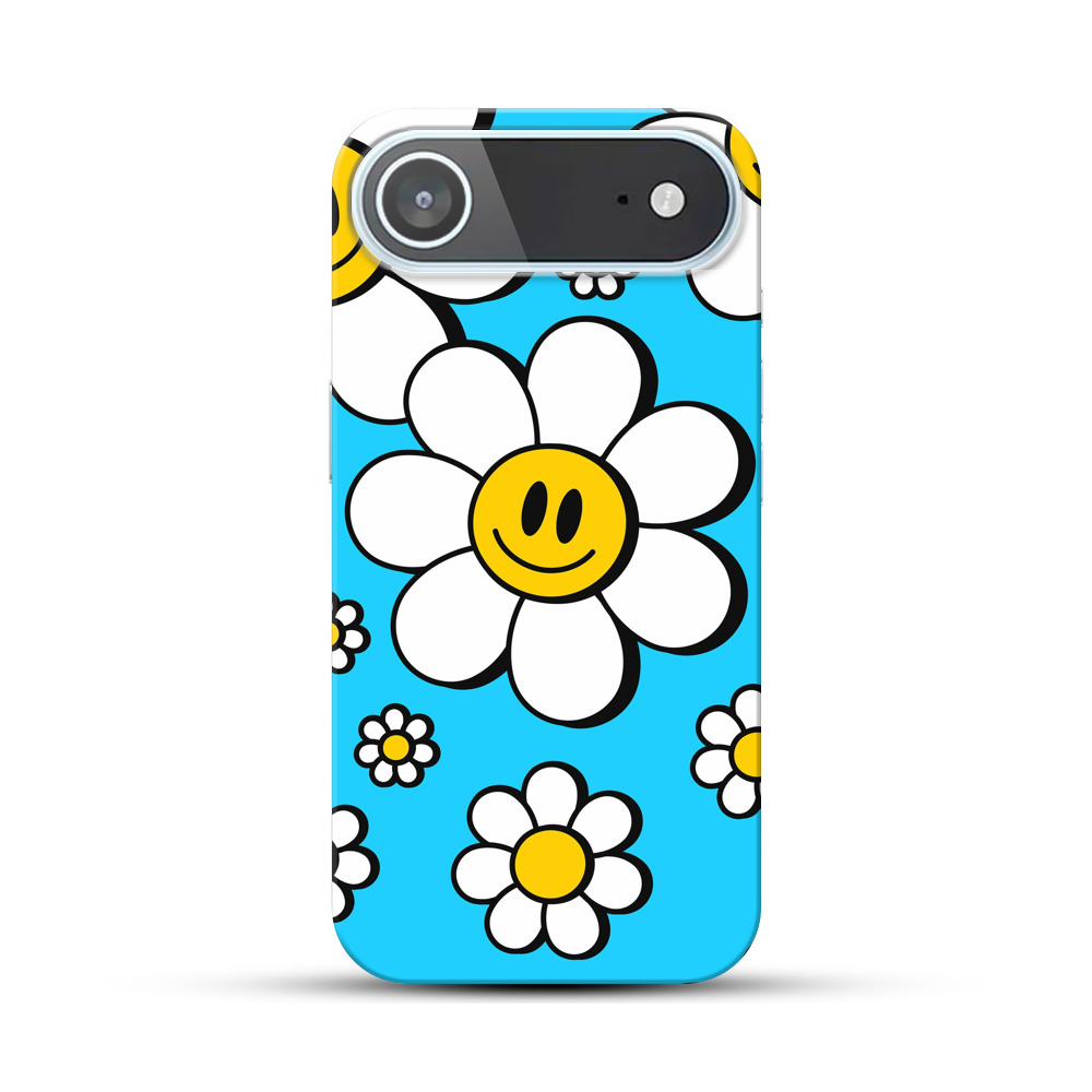 スマイリーフラワーパターン iPhone Airオリジナルハードケース