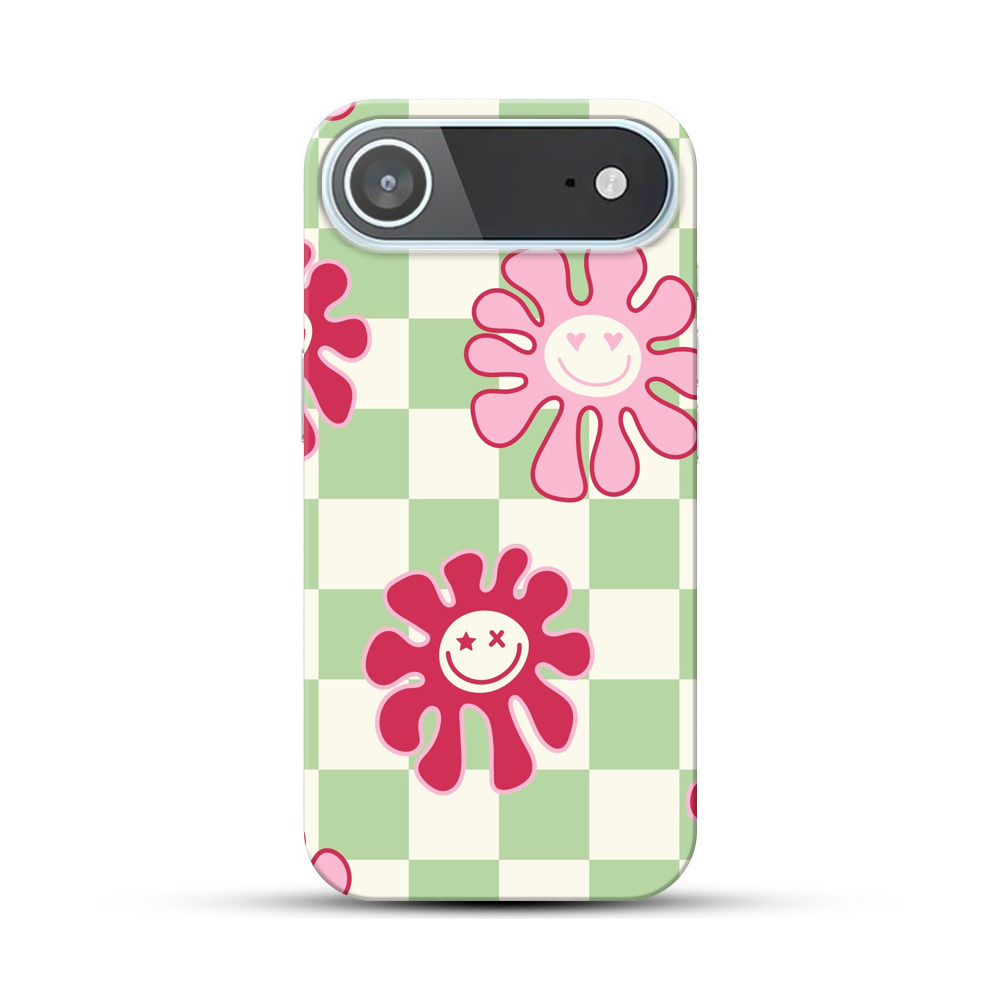 スマイリーフラワーパターン iPhone Airオリジナルハードケース