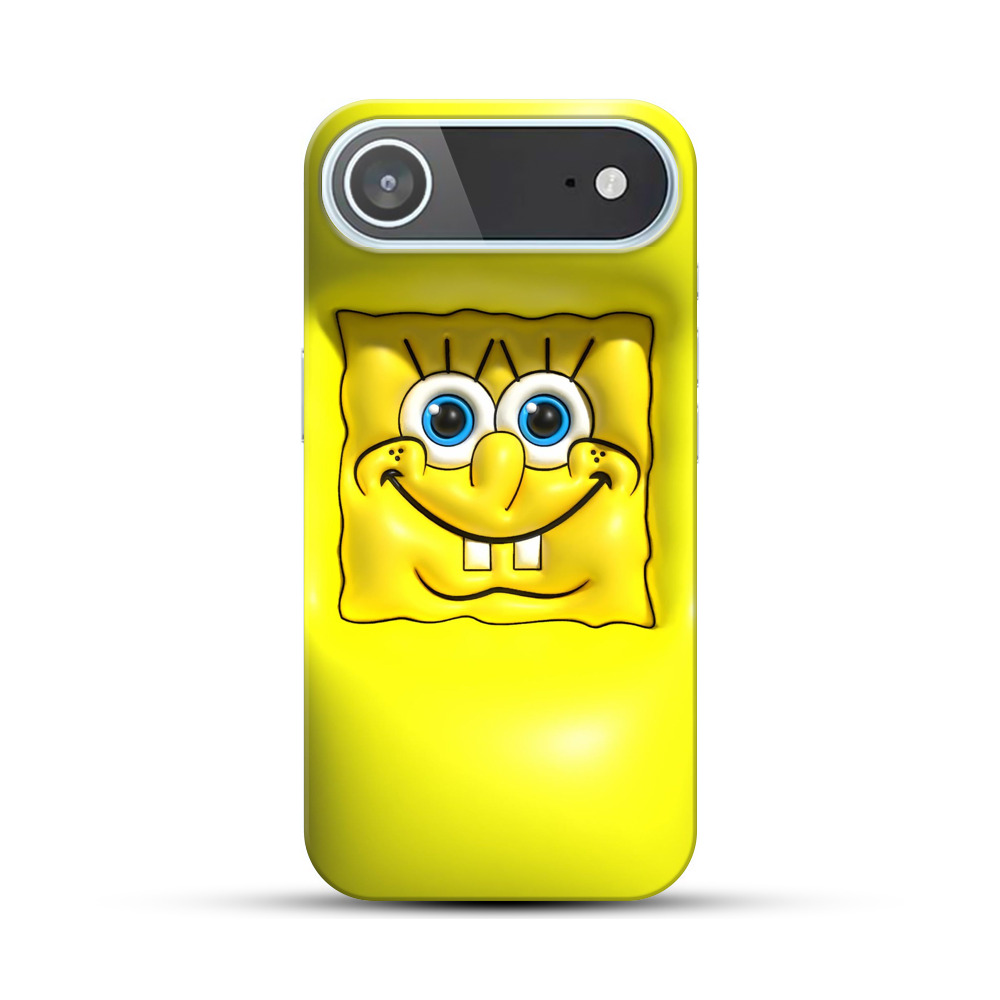 スポンジボブ顔デザイン iPhone Airオリジナルハードケース