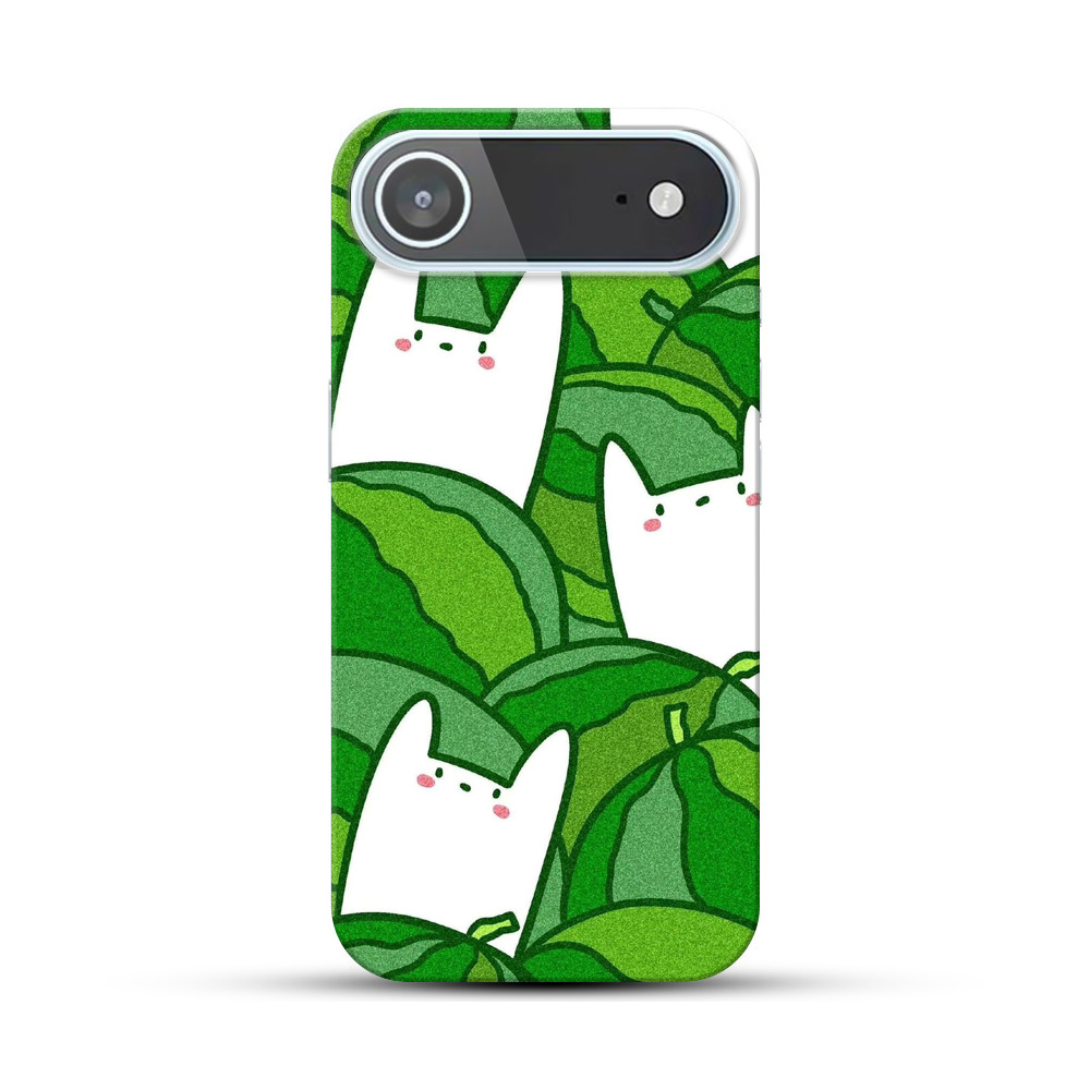 スイカと白い猫 iPhone Airオリジナルハードケース