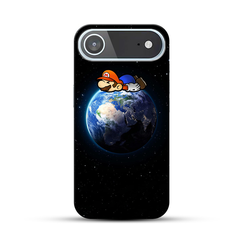 地球で寝るマリオ iPhone Airオリジナルハードケース