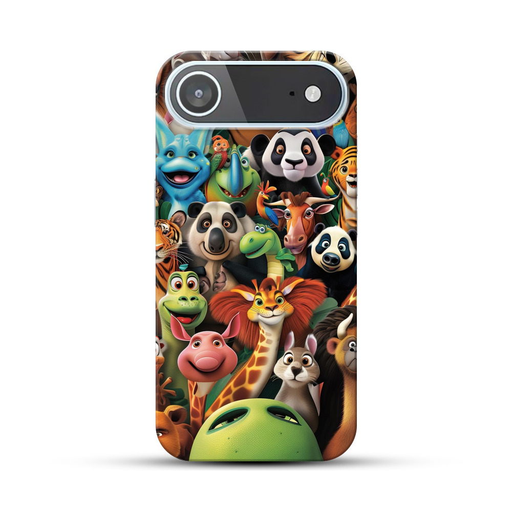 多彩な動物キャラ集合 iPhone Airオリジナルハードケース