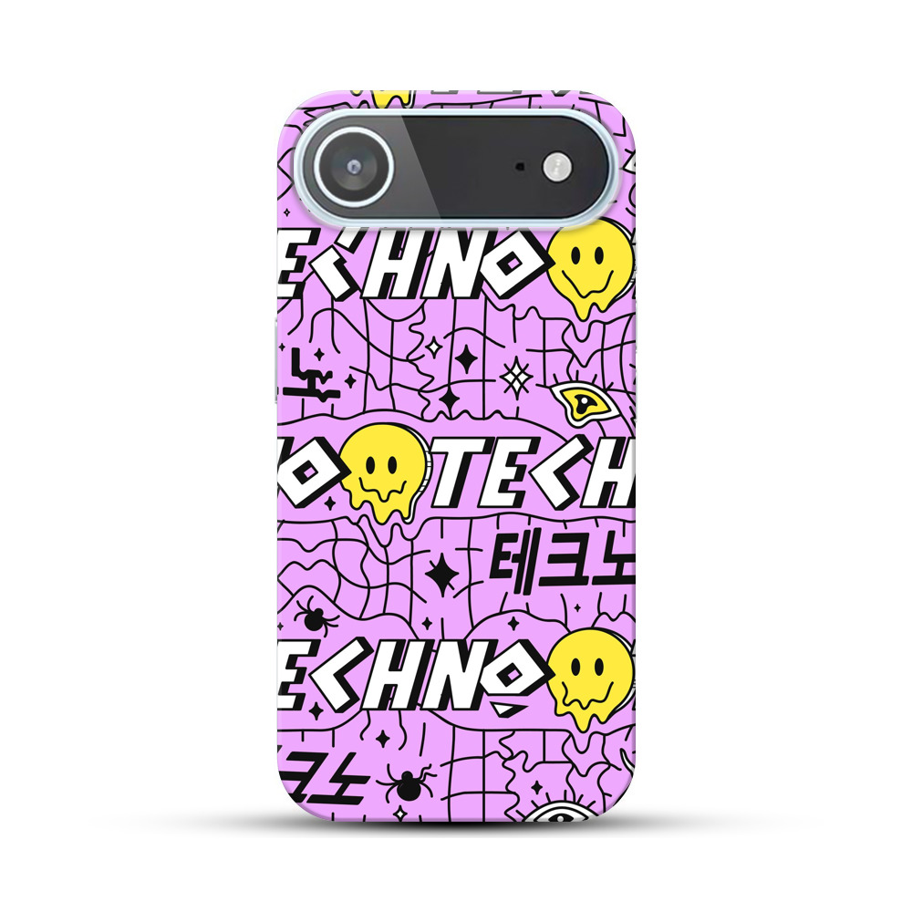 テクノミュージックパターン iPhone Airオリジナルハードケース