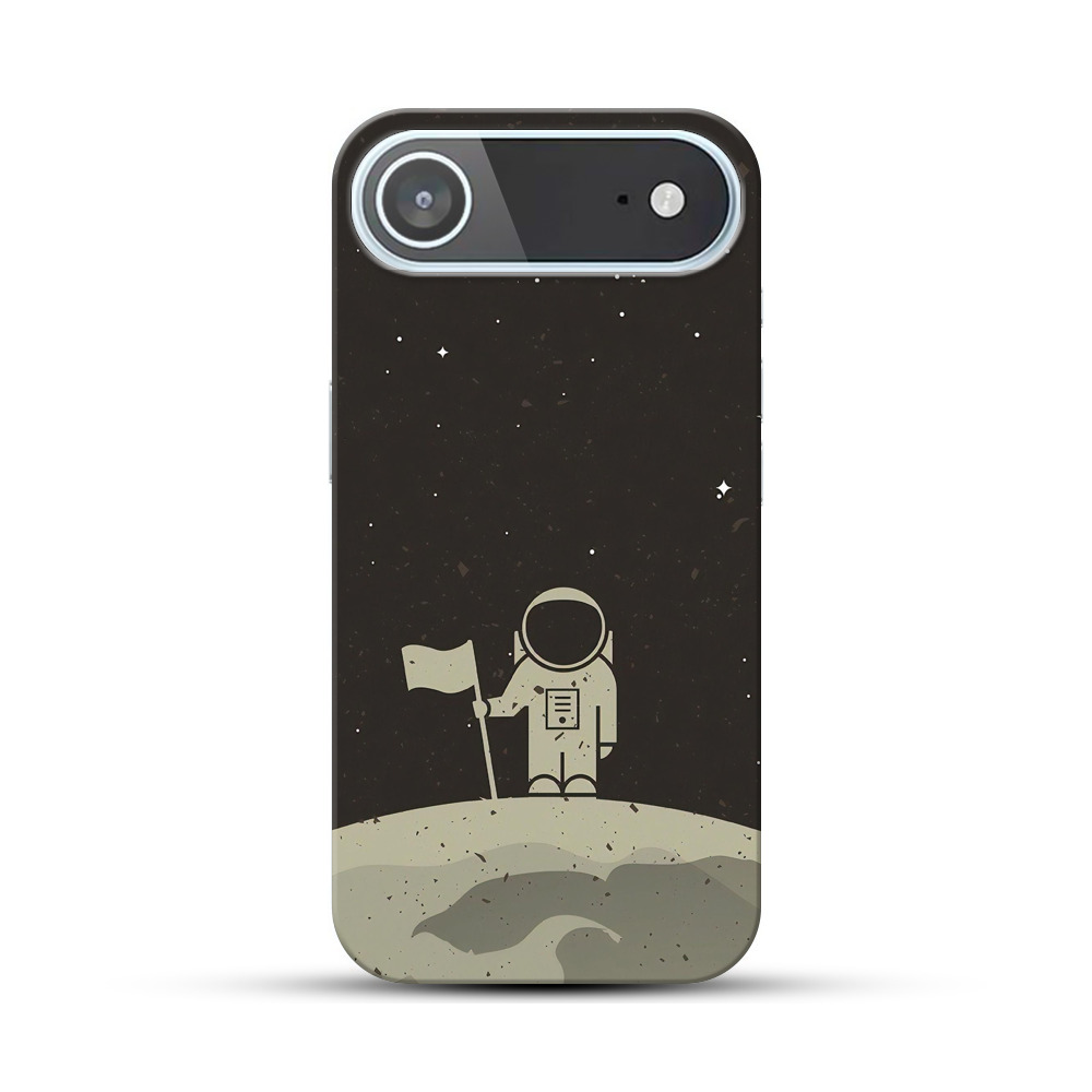 宇宙飛行士と旗 iPhone Airオリジナルハードケース